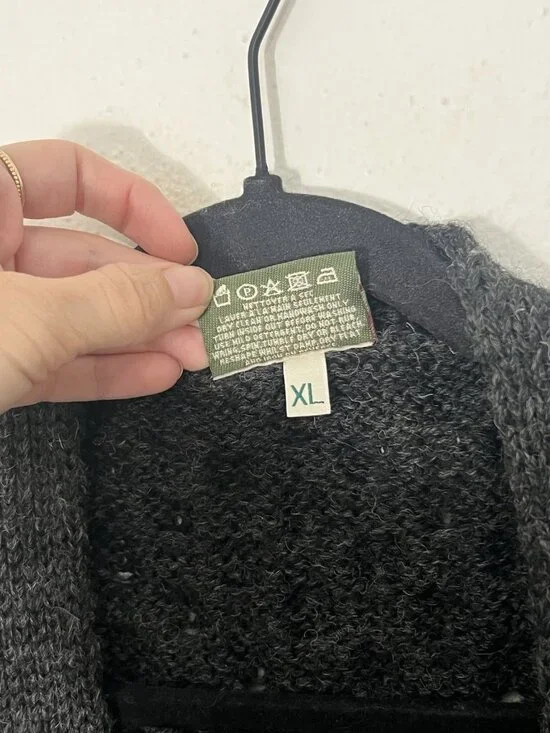 Carraig Donn Dark Gray Sleeveless Button Down Wool Cardigan Sweater Vest Size XL - Picture 5 of 10